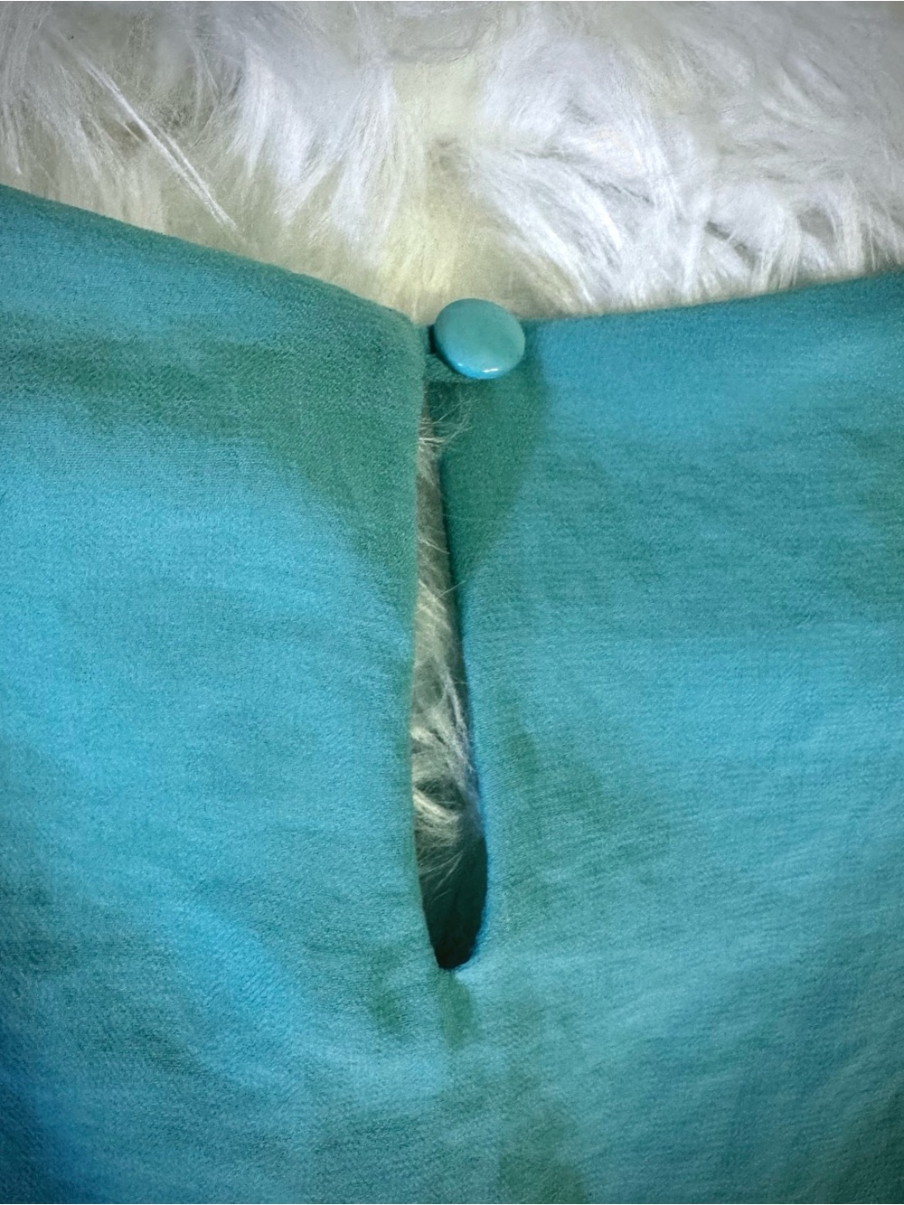 Lush Teal Turquoise Chiffon Mini Dress XS Flowy Elastic Waist Sheer Overlay - Picture 11 of 13